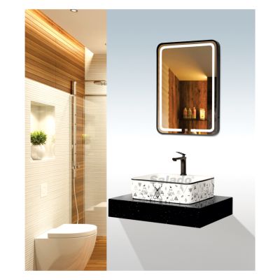 Bộ gương kèm lavabo bàn đá SALADO LD-715D